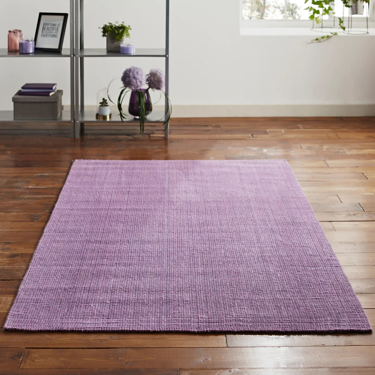 Handwoven Purple Jute Rug