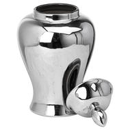 Chrome Ginger Jar with lid removed