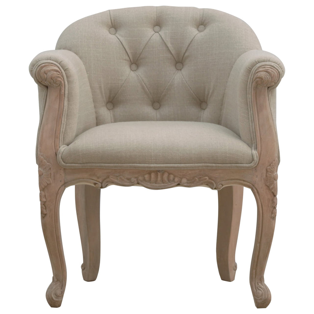 French Style Deep Button Chair - alternate view