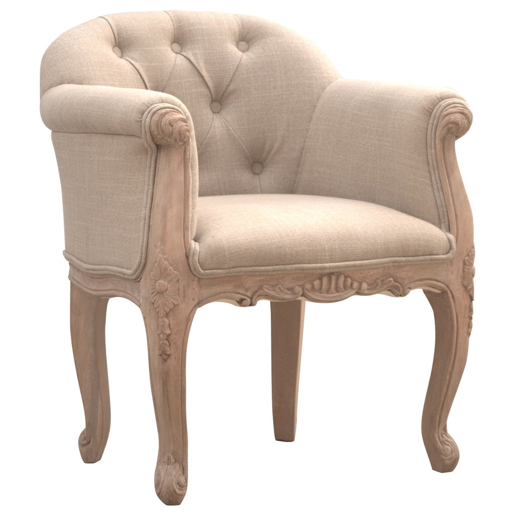 French Style Deep Button Chair - detail
