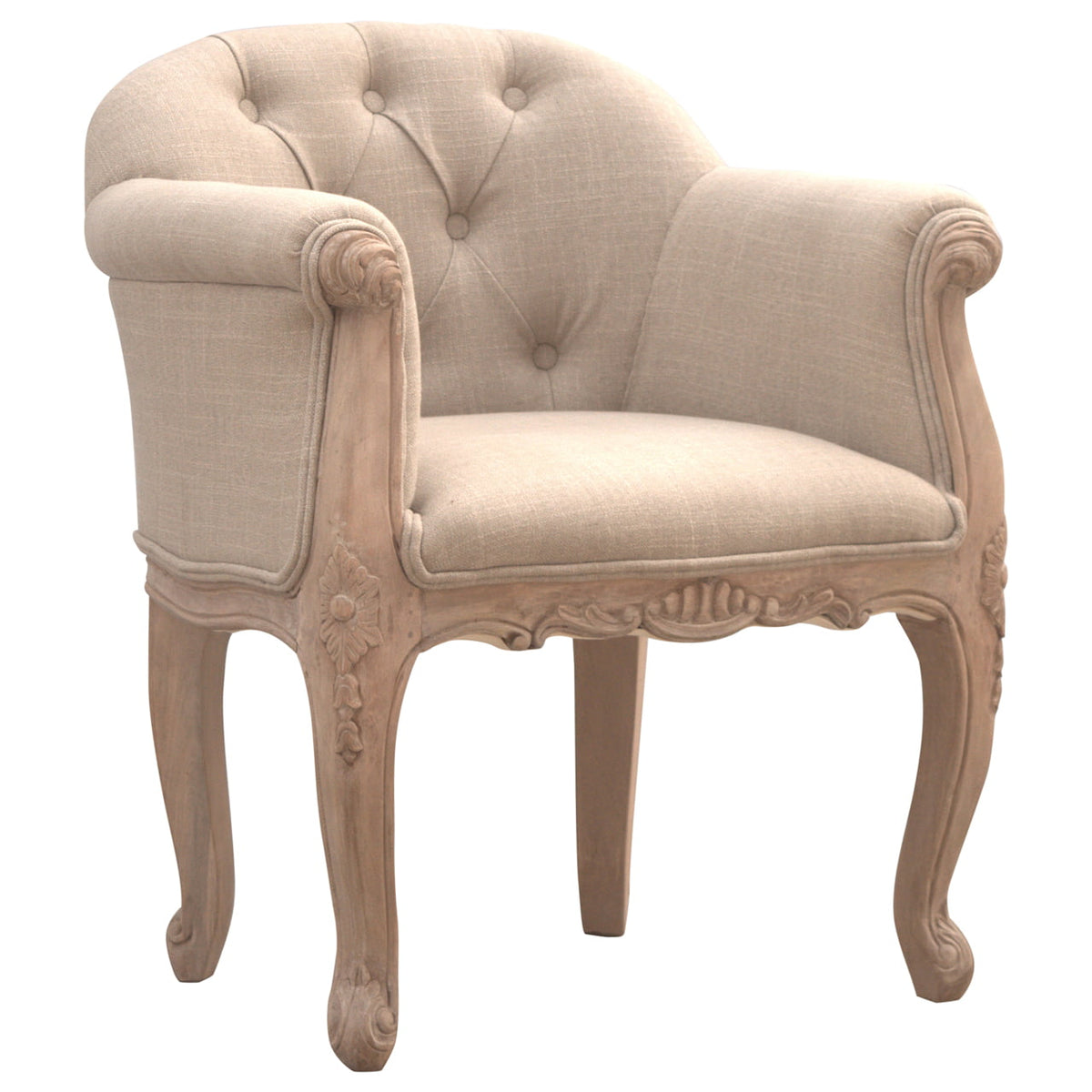French Style Deep Button Chair - detail