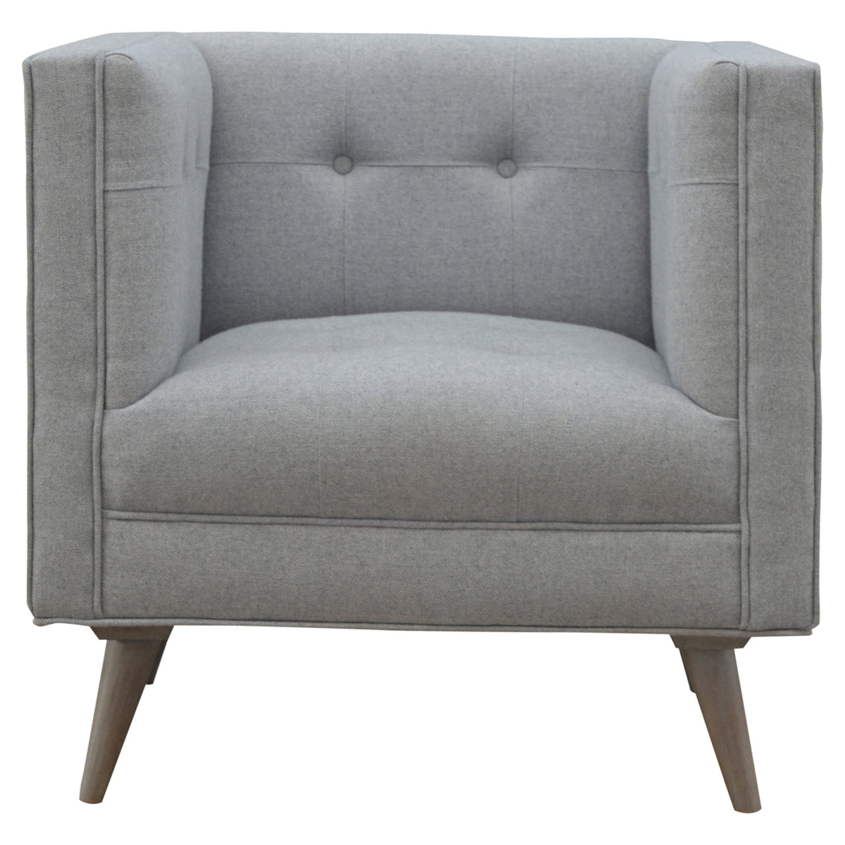 Grey Tweed Armchair - alternate view