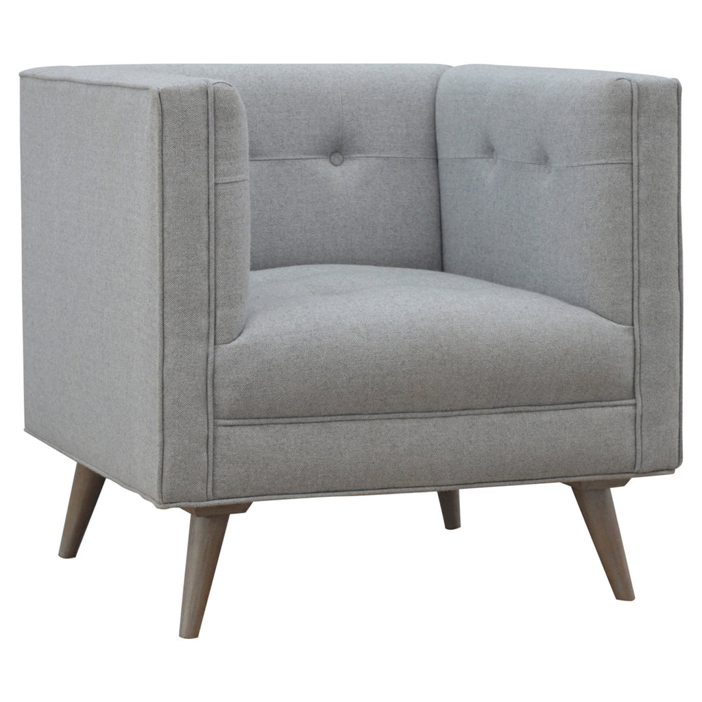 Grey Tweed Armchair - detail
