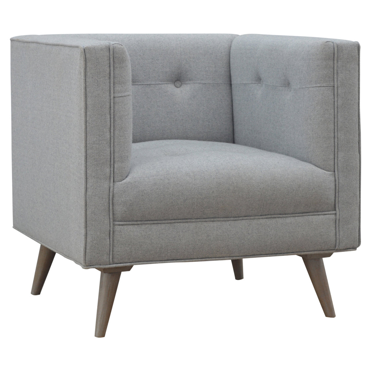 Grey Tweed Armchair - detail