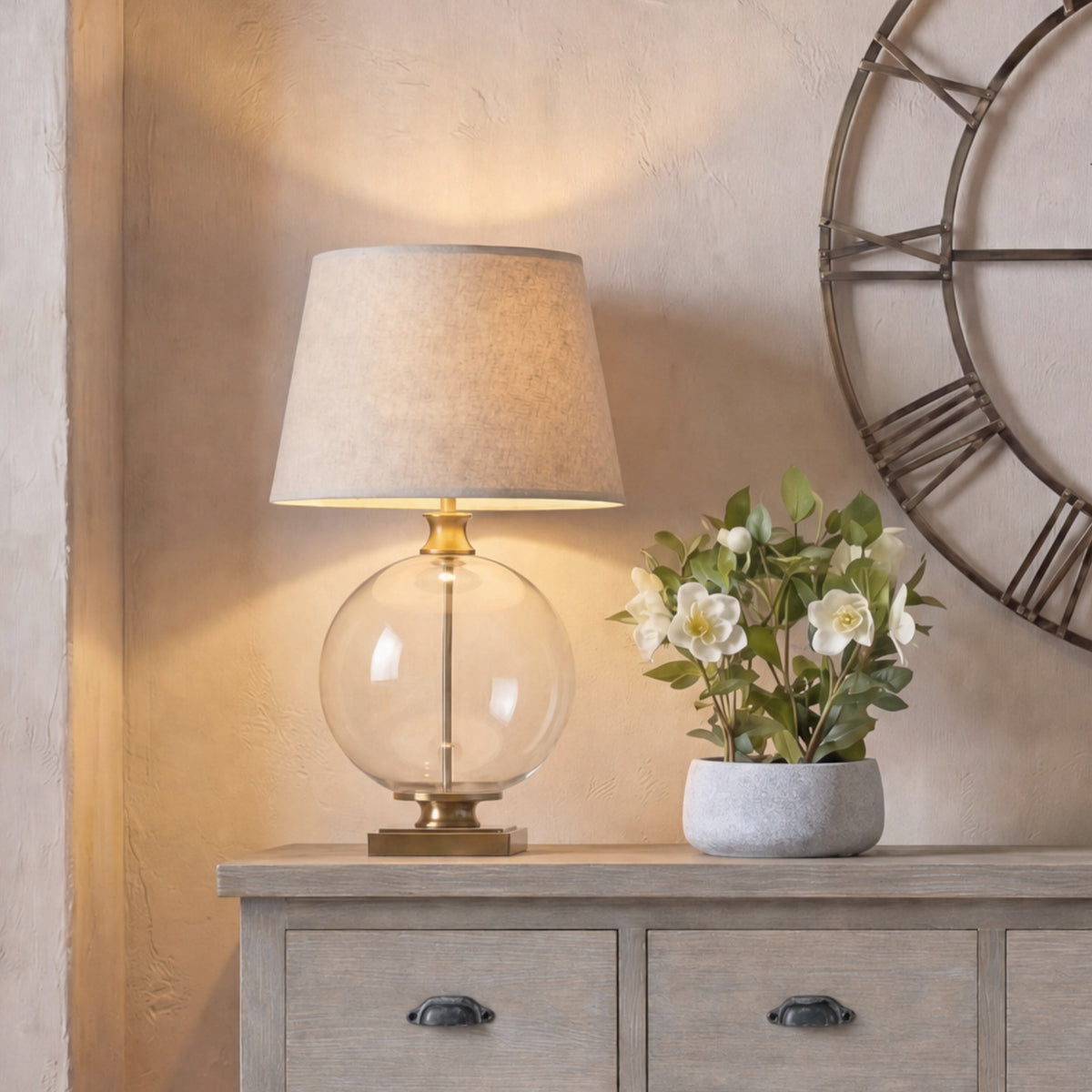 Lunel Glass Orb Table Lamp