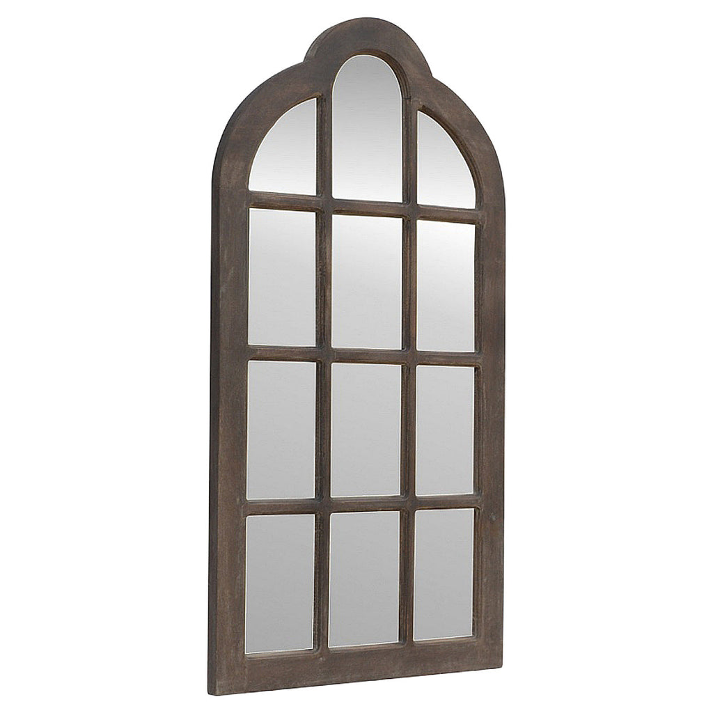 Mango Wood Arch Mirror Frame - detail