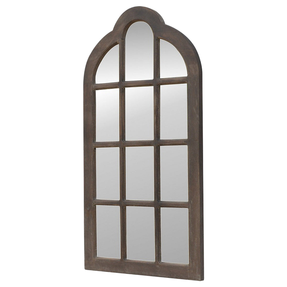 Mango Wood Arch Mirror Frame - side view