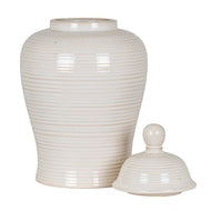 Neva Lidded Ceramic Ginger Jar detail