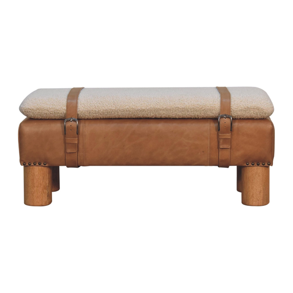 Strapped Cylinder Bench - alternate view