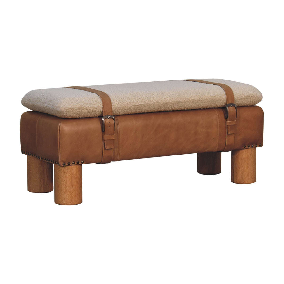 Strapped Cylinder Bench - detail